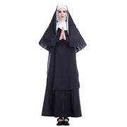 Halloween Costume Women Nun Missionary Cosplay Clothing, Size:L, Bust:108cm, Dress Length:144cm, Shoulder Width:40cm