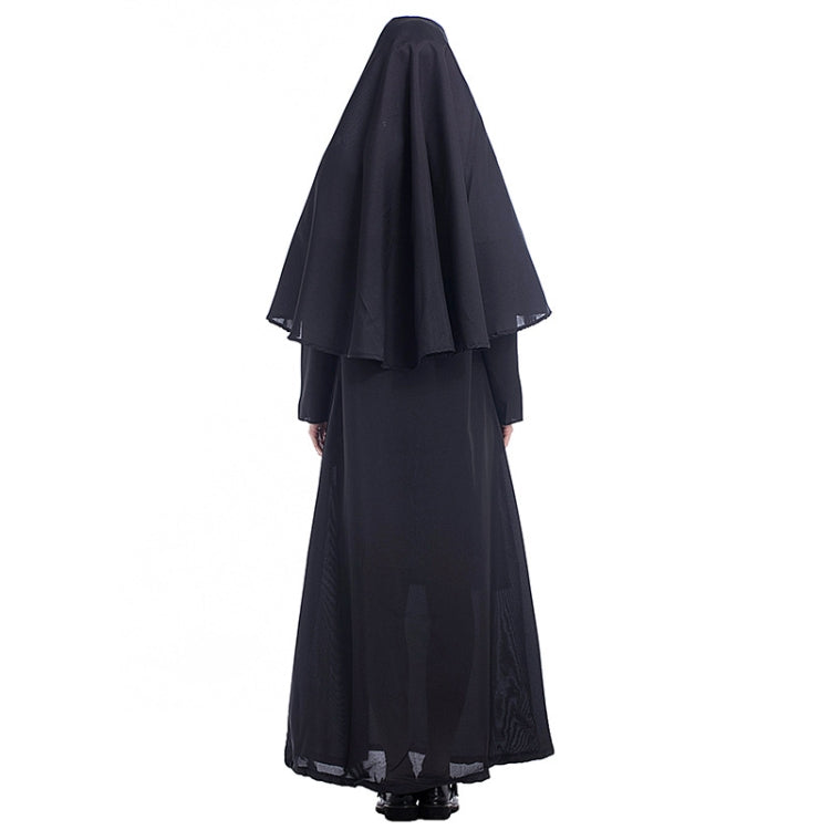 Halloween Costume Women Nun Missionary Cosplay Clothing, Size:L, Bust:108cm, Dress Length:144cm, Shoulder Width:40cm