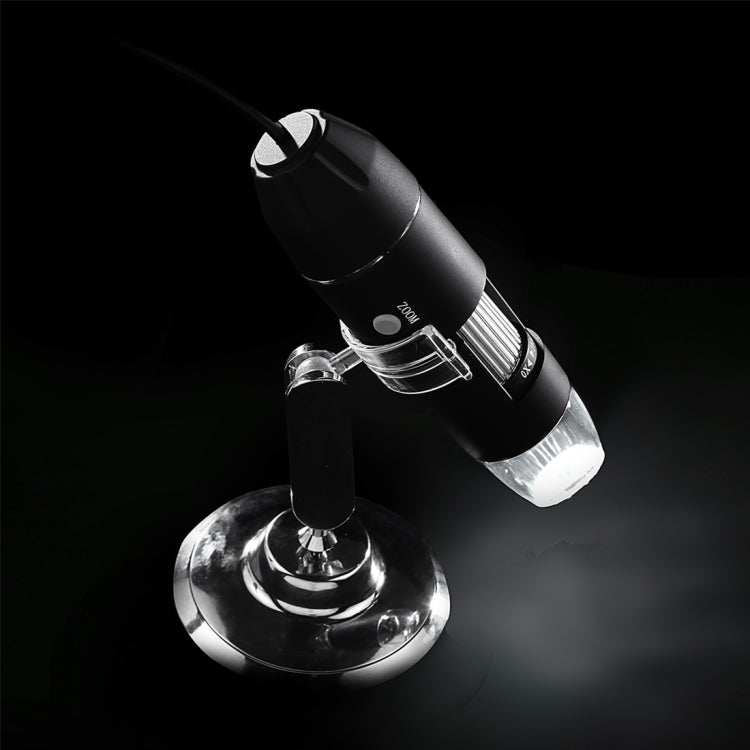 USB Magnifier HD 0.3MP Image Sensor 2560x1920P USB Digital Microscope with 8 LED & Professional Stand - free shipping - PMC Jewellery - Order now!