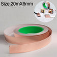 Pure Copper Double-sided Conductive Copper Foil Tape Signal Masking Tape, Size: 20m x 6mm - free shipping - PMC TechLife - Order now!
