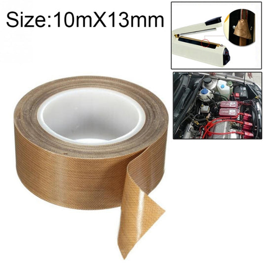 Teflon High Temperature Resistant Cloth Tape Sealing Machine Heat Insulation Tape, Size: 10m x 13mm - free shipping - PMC Jewellery - Order now!