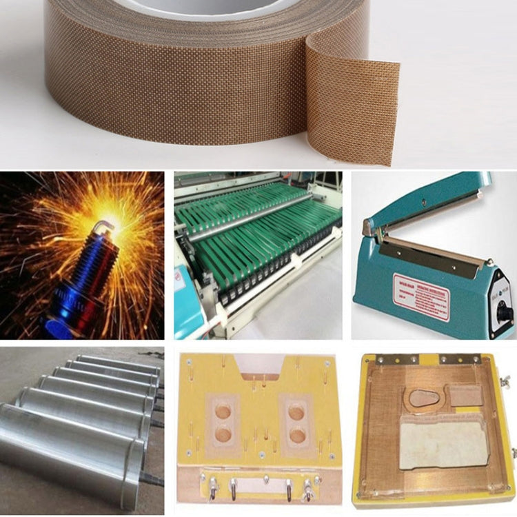 Teflon High Temperature Resistant Cloth Tape Sealing Machine Heat Insulation Tape, Size: 10m x 13mm - free shipping - PMC TechLife - Order now!