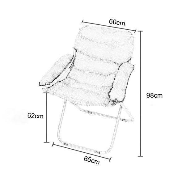 Creative Lazy Folding Sofa Living Room Single Sofa Chair Tatami Lounge Chair with Footrest / Pillow(Grey)