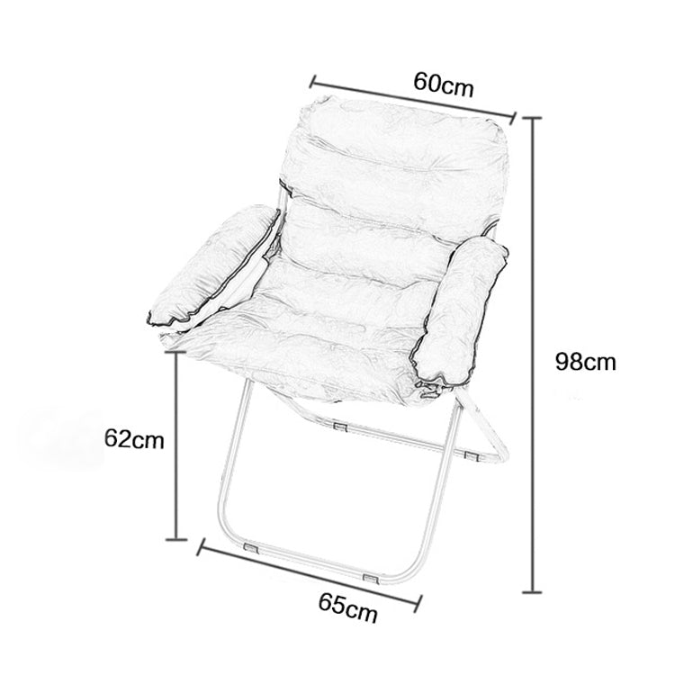 Creative Lazy Folding Sofa Living Room Single Sofa Chair Tatami Lounge Chair with Footrest / Pillow(Grey)