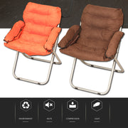 Creative Lazy Folding Sofa Living Room Single Sofa Chair Tatami Lounge Chair with Footrest / Pillow(Grey)