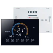 BHT-8000-GA Control Water Heating Energy-saving and Environmentally-friendly Smart Home Negative Display LCD Screen Round Room Thermostat without WiFi(Black)