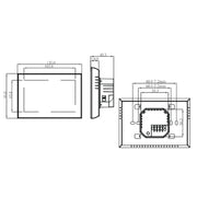 BHT-8000-GA Control Water Heating Energy-saving and Environmentally-friendly Smart Home Negative Display LCD Screen Round Room Thermostat without WiFi(Black)