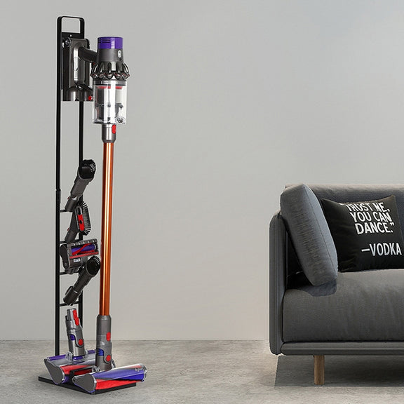 Home Vacuum Cleaner Hanger Storage Rack Free Punching for Dyson V6 V7 V8 V10(Black)