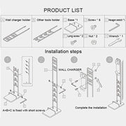 Home Vacuum Cleaner Hanger Storage Rack Free Punching for Dyson V6 V7 V8 V10(Black)