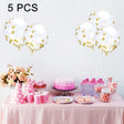 5 PCS 12 inch Transparent Gold Sequins Confetti Balloons, Holiday Party Wedding Decoration Confetti Balloons, Random Style Delivery - free shipping - PMC TechLife - Order now!