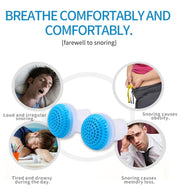 2 PCS 2 in 1 ABS Silicone Anti Snoring Air Purifier(Blue)