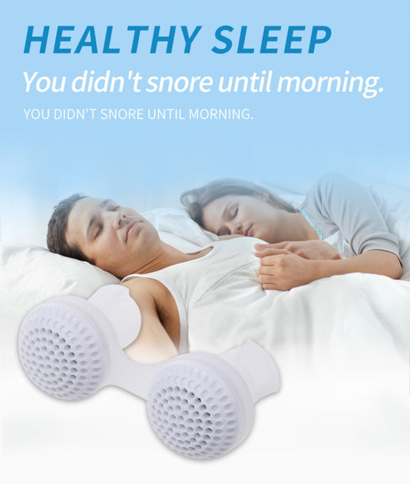 2 PCS 2 in 1 ABS Silicone Anti Snoring Air Purifier(Blue)