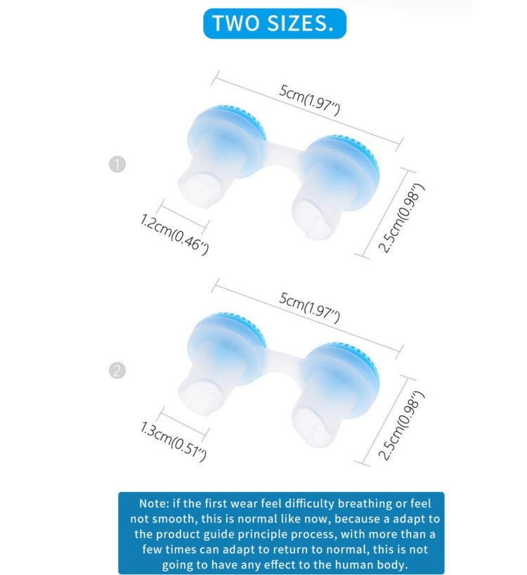 2 PCS 2 in 1 ABS Silicone Anti Snoring Air Purifier(Blue) - free shipping - PMC Jewellery - Order now!