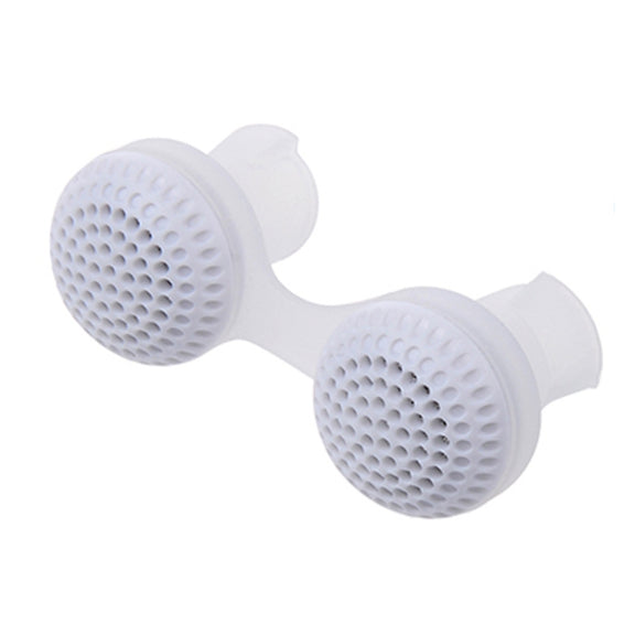 2 PCS 2 in 1 ABS Silicone Anti Snoring Air Purifier(White)