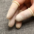 100pcs / Pack Antistatic Antislip Durable Fingertips Latex Protective Gloves, Size: M, 2.6*6.3cm(Khaki) - free shipping - PMC TechLife - Order now!