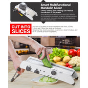 CZ-01 Multifunctional Household Stainless Steel Manual Vegetable Cutting Machine Carrot Potato Grater (Silver)