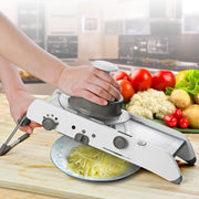 CZ-01 Multifunctional Household Stainless Steel Manual Vegetable Cutting Machine Carrot Potato Grater (Silver)