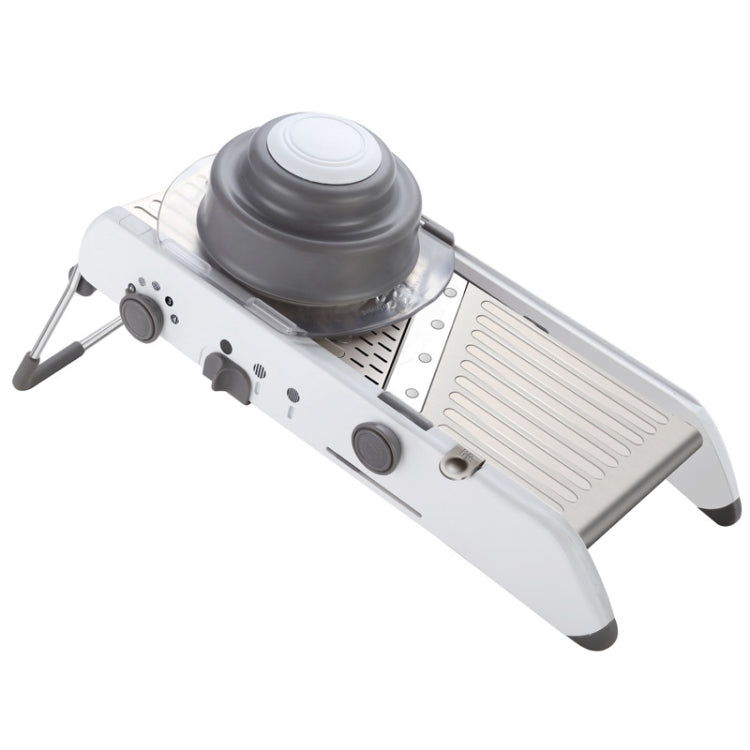 CZ-01 Multifunctional Household Stainless Steel Manual Vegetable Cutting Machine Carrot Potato Grater (Silver)