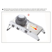 CZ-01 Multifunctional Household Stainless Steel Manual Vegetable Cutting Machine Carrot Potato Grater (Silver)