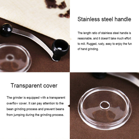 Portable Conical Burr Mill Manual Spice Herbs Hand Grinding Machine Coffee Grinder, Capacity: 36g