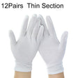 12 Pairs Pure Cotton Working Gloves, Thin Section - free shipping - PMC TechLife - Order now!