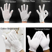12 Pairs Pure Cotton Working Gloves, Thin Section