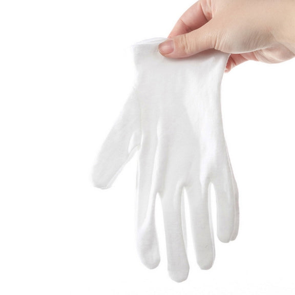 12 Pairs Pure Cotton Working Gloves, Medium Thick Size���Free Size