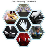12 Pairs Pure Cotton Working Gloves, Medium Thick Size���Free Size