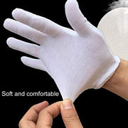 12 Pairs Pure Cotton Working Gloves, Medium Thick Size���Free Size