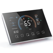 BHP-8000-WIFI-SS 3H2C Smart Home Heat Pump Round Room Brushed Mirror Housing Thermostat with WiFi, AC 24V