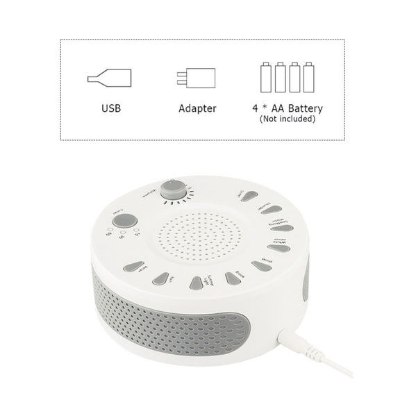 White Noise Machine Sleep Aid Device Improves Sleeping with Nine Timed Music(White)