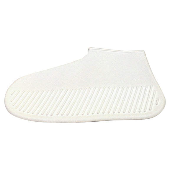 Water-resistant Antiskid Silicone Outdoor Rainboots Shoes Cover, Size: S (25-33)(White)