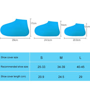Water-resistant Antiskid Silicone Outdoor Rainboots Shoes Cover, Size: S (25-33)(White)