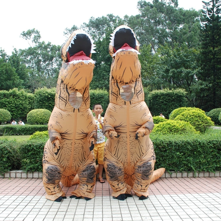 Inflatable Dinosaur Adult Costume Halloween Inflated Dragon Costumes Party Carnival Costume for Women Men(Brown) - Halloween Clothing by PMC TechLife | Online Shopping South Africa | PMC TechLife | Buy Now Pay Later Mobicred