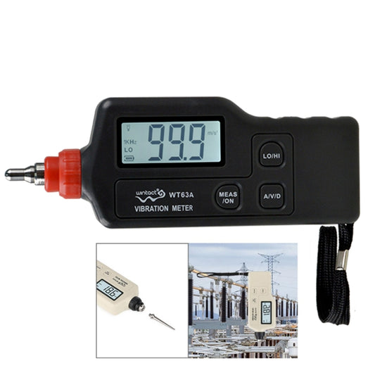 Wintact WT63A Vibration Meter Digital Tester Vibrometer Analyzer Acceleration Velocity(Black Red) - free shipping - PMC Jewellery - Order now!