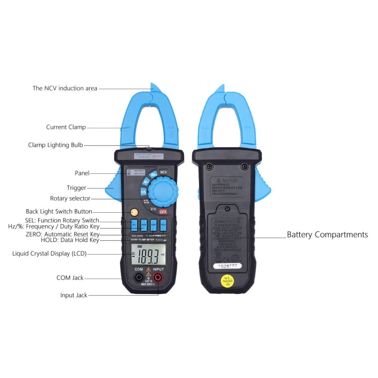 BSIDE ACM03 Plus 400A  AC / DC Clamp Meter - Current & Voltage Tester by BSIDE | Online Shopping South Africa | PMC Jewellery | Buy Now Pay Later Mobicred