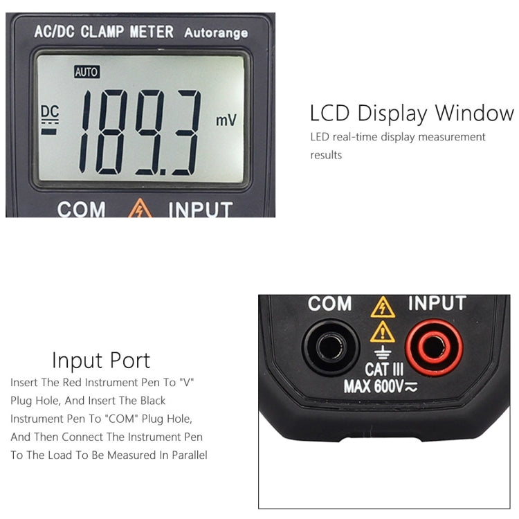 BSIDE ACM03 Plus 400A  AC / DC Clamp Meter - Current & Voltage Tester by BSIDE | Online Shopping South Africa | PMC Jewellery | Buy Now Pay Later Mobicred