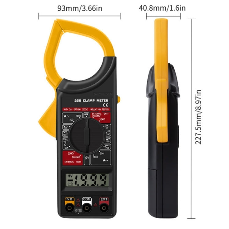 ANENG 266X Automatic High-Precision Clamp Multimeter with Buzzer (Yellow) - free shipping - PMC Jewellery - Order now!