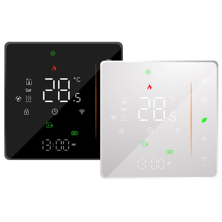 BHT-006GALW 95-240V AC 5A Smart Home Heating Thermostat for EU Box, Control Water Heating with Only Internal Sensor & WiFi Connection (White)