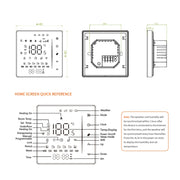 BHT-006GALW 95-240V AC 5A Smart Home Heating Thermostat for EU Box, Control Water Heating with Only Internal Sensor & WiFi Connection (White)