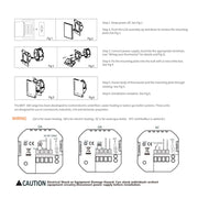 BHT-006GALW 95-240V AC 5A Smart Home Heating Thermostat for EU Box, Control Water Heating with Only Internal Sensor & WiFi Connection (White)