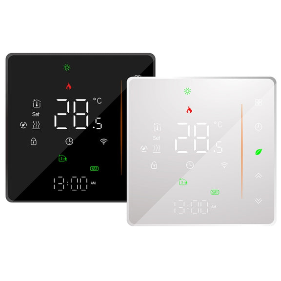 BHT-006GCLW 95-240V AC 5A Smart Home Heating Thermostat for EU Box, Control Boiler Heating with Only Internal Sensor, WiFi (White)