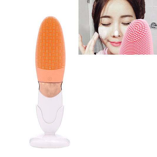 CNaier AE-618 Battery-powered Silicone Acoustic Wave Face Skin Care Electric Facial Cleanser (Orange) - free shipping - PMC Jewellery - Order now!