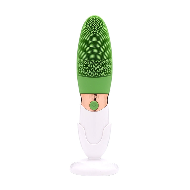 CNaier AE-618 Battery-powered Silicone Acoustic Wave Face Skin Care Electric Facial Cleanser (Green) - free shipping - PMC TechLife - Order now!