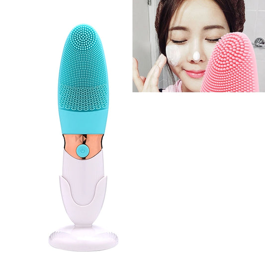 CNaier AE-618 Battery-powered Silicone Acoustic Wave Face Skin Care Electric Facial Cleanser (Blue) - free shipping - PMC Jewellery - Order now!