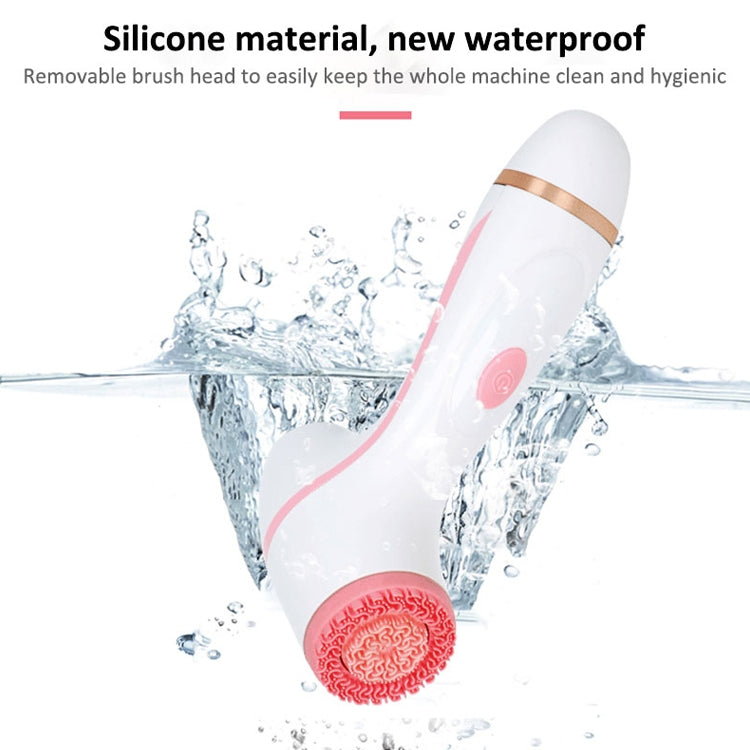 CNaier AE-868 Battery-powered Silicone Ultrasonic Vibration Face Skin Care Electric Facial Cleanser (Pink) - free shipping - PMC Jewellery - Order now!