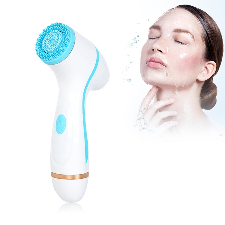 CNaier AE-868 Battery-powered Silicone Ultrasonic Vibration Face Skin Care Electric Facial Cleanser (Blue) - free shipping - PMC Jewellery - Order now!