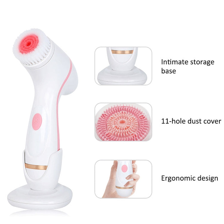 CNaier AE-868 Battery-powered Silicone Ultrasonic Vibration Face Skin Care Electric Facial Cleanser (Blue)