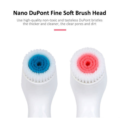 CNaier AE-868 Battery-powered Silicone Ultrasonic Vibration Face Skin Care Electric Facial Cleanser (Blue) - free shipping - PMC Jewellery - Order now!