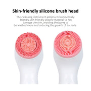 CNaier AE-868 Battery-powered Silicone Ultrasonic Vibration Face Skin Care Electric Facial Cleanser (Blue)
